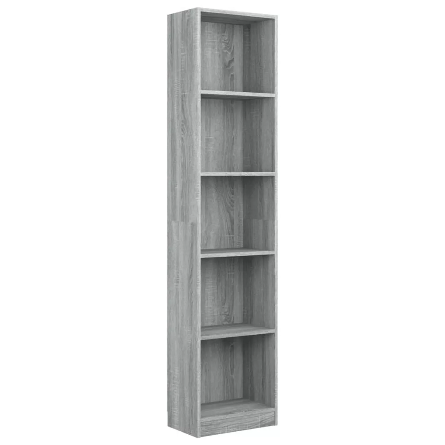 VidaXL Bücherregal 5 Fächer Grau Sonoma 40x24x175 cm Holzwerkstoff günstig online kaufen