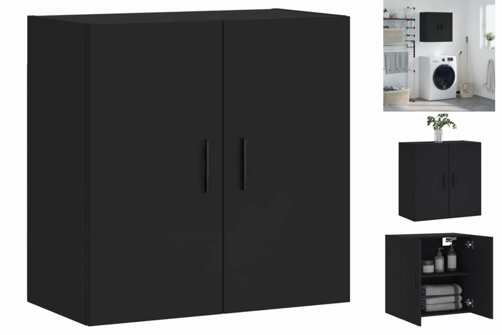 vidaXL Hängeschrank Hängeschrank Wandschrank Schwarz 60x31x60 cm Spanplatte günstig online kaufen