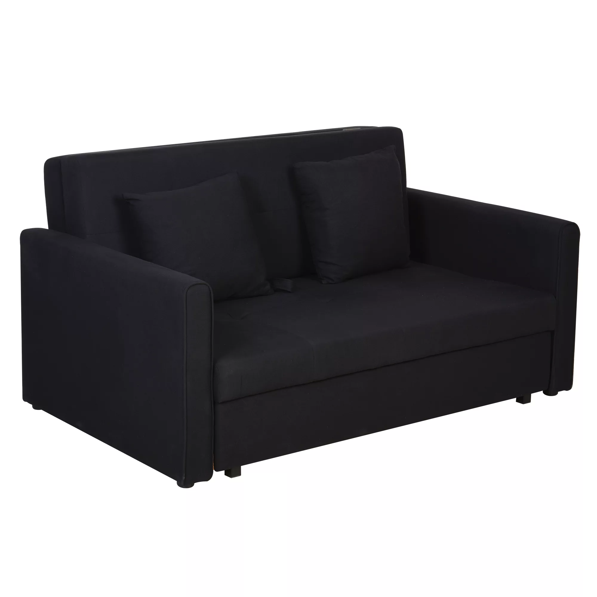 HOMCOM 2-Sitzer Schlafsofa mit Bettfunktion & Stauraum, Rückenkissen, Polyc günstig online kaufen