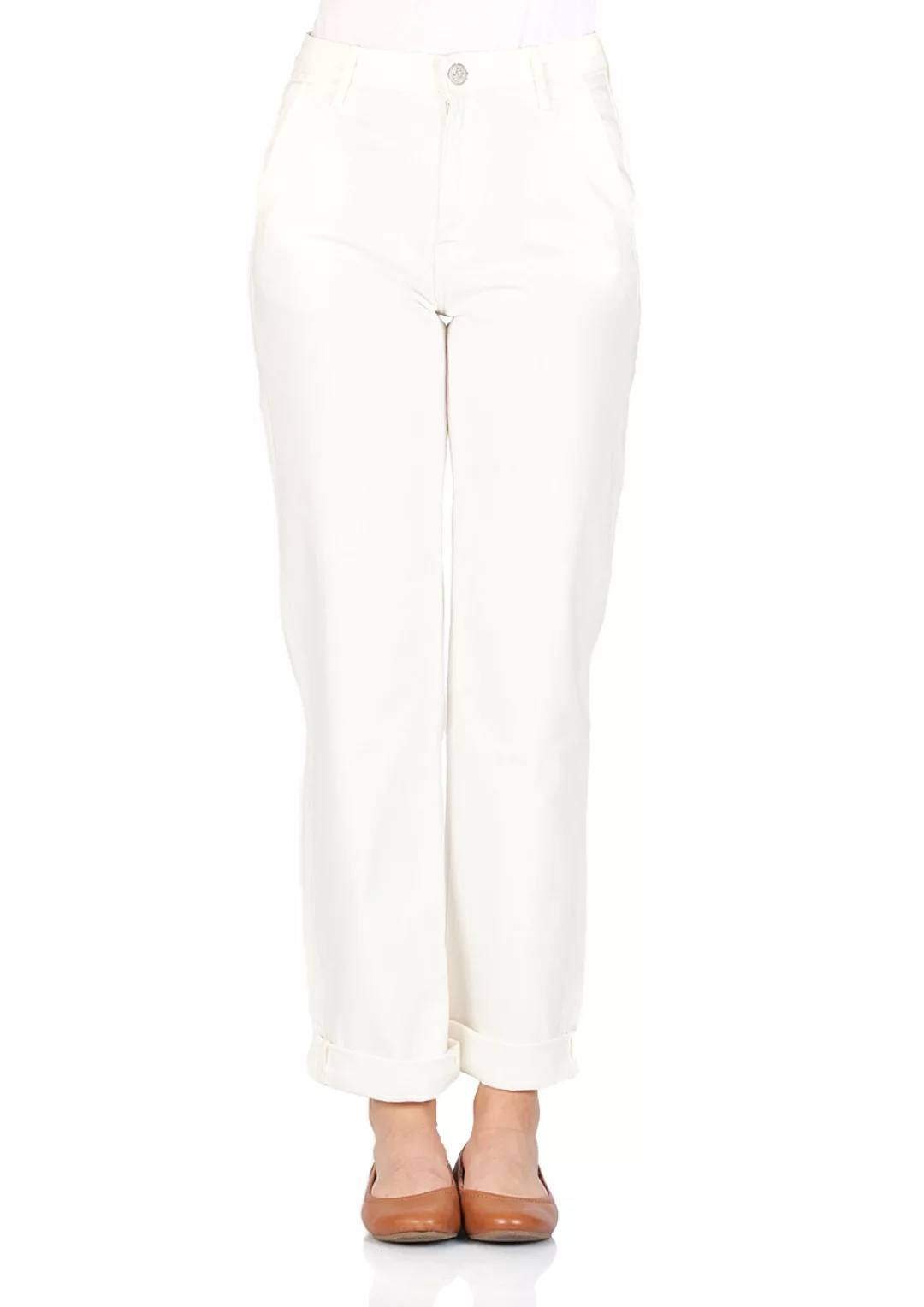 Lee Damen Hose Relaxed Chino - Relaxed Fit - Weiß - Ecru günstig online kaufen