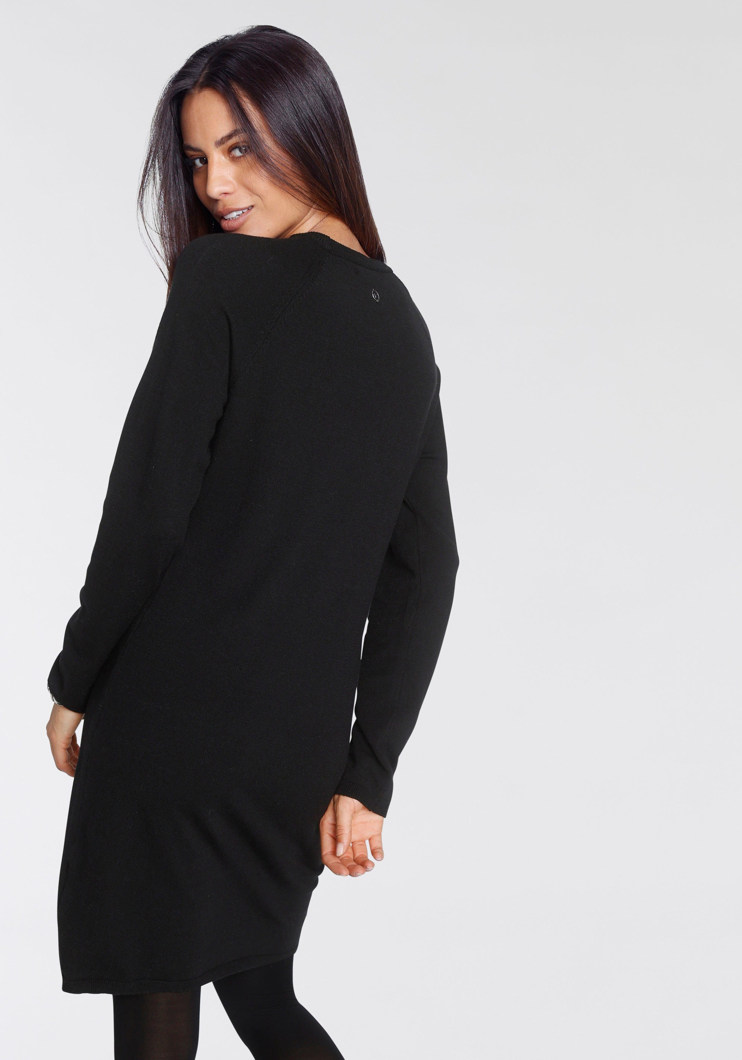 Tamaris Strickkleid kurzes Kleid, figurumspielend, aus günstig online kaufen
