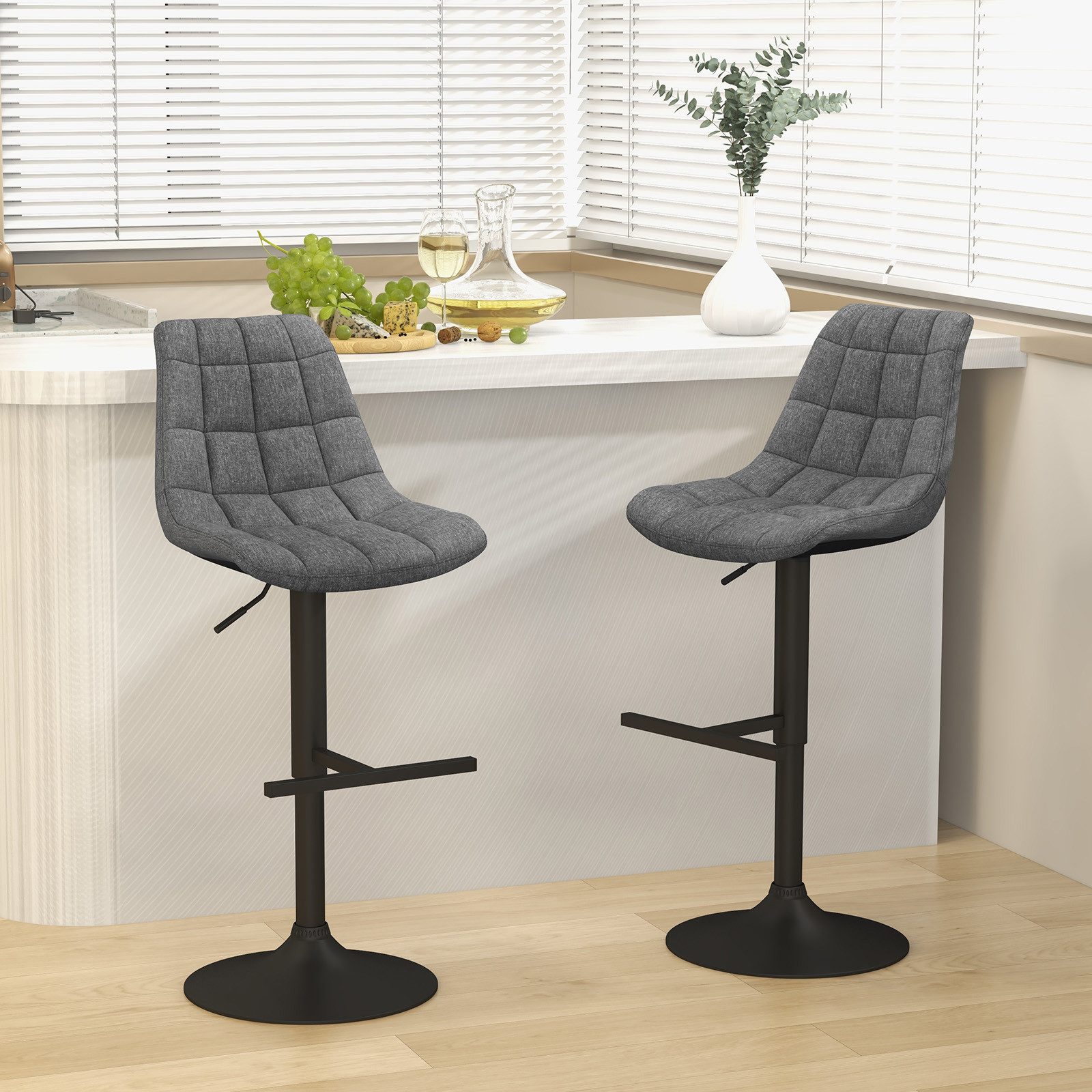 COSTWAY Barhocker (2er Set), Küchenstuhl drehbar günstig online kaufen