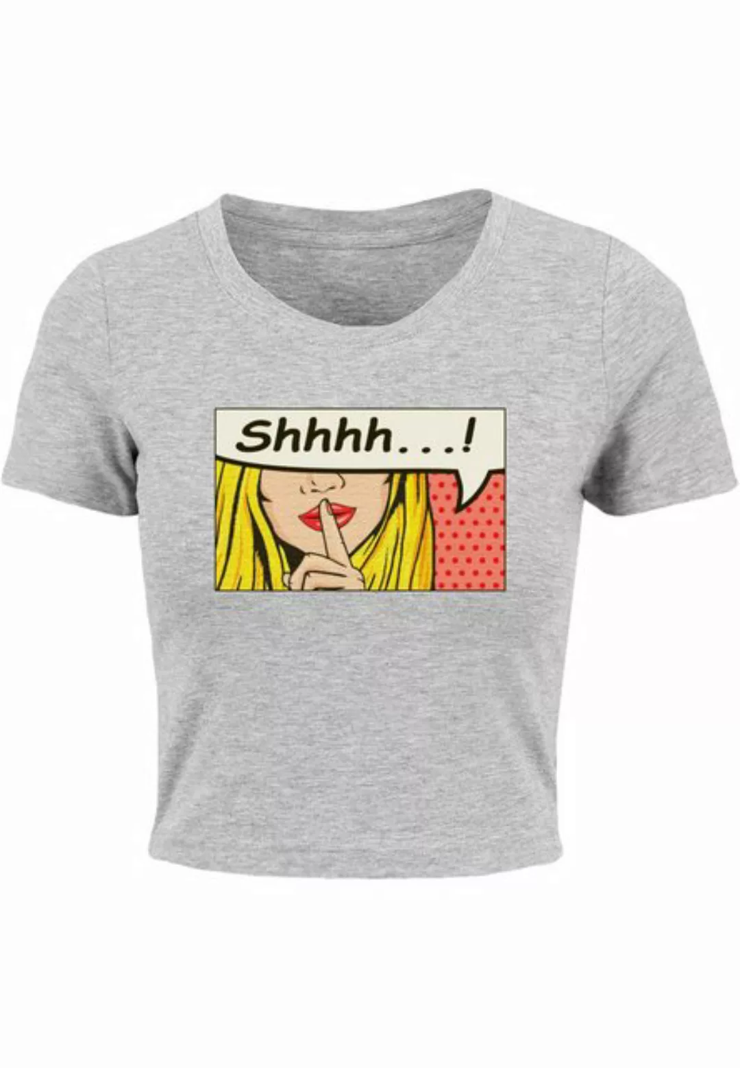 Merchcode T-Shirt "Merchcode Damen Ladies Silent Sign Comic Cropped Tee" günstig online kaufen