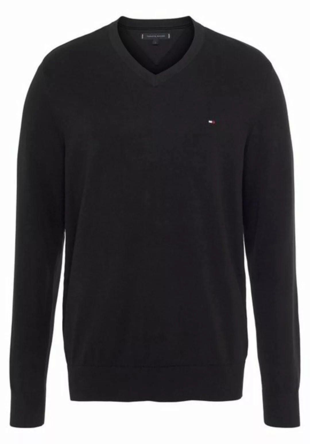 Tommy Hilfiger V-Ausschnitt-Pullover CLASSIC COTTON V NECK günstig online kaufen