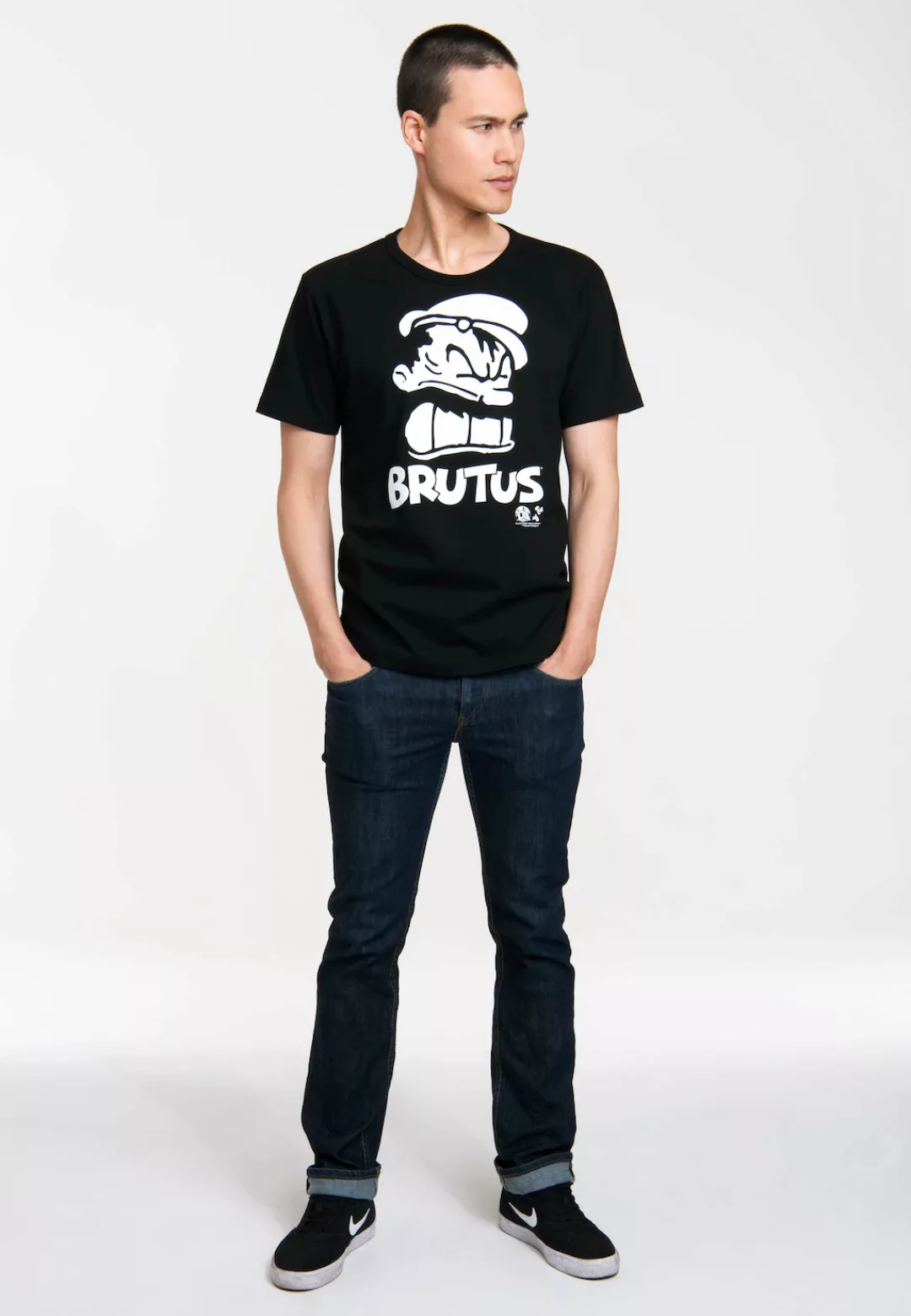 LOGOSHIRT T-Shirt "Popeye - Brutus Portrait", mit Brutus-Frontprint günstig online kaufen