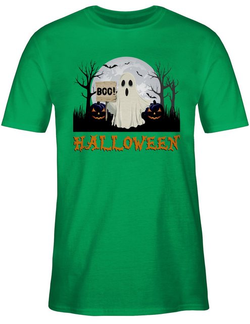 Shirtracer T-Shirt Boo Geist Halloween, Spuk I Vollmond I Gruselig I Spooky günstig online kaufen