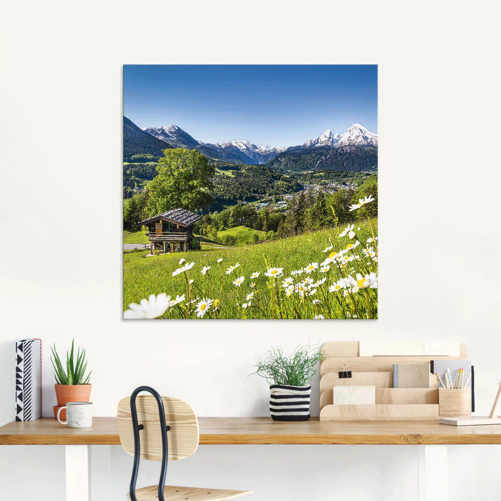 Artland Glasbild »Landschaft in den Bayerischen Alpen«, Berge, (1 St.), in günstig online kaufen