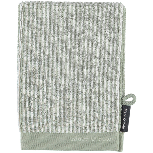 Marc o Polo Timeless Tone Stripe - Farbe: green/off white - Waschhandschuh günstig online kaufen