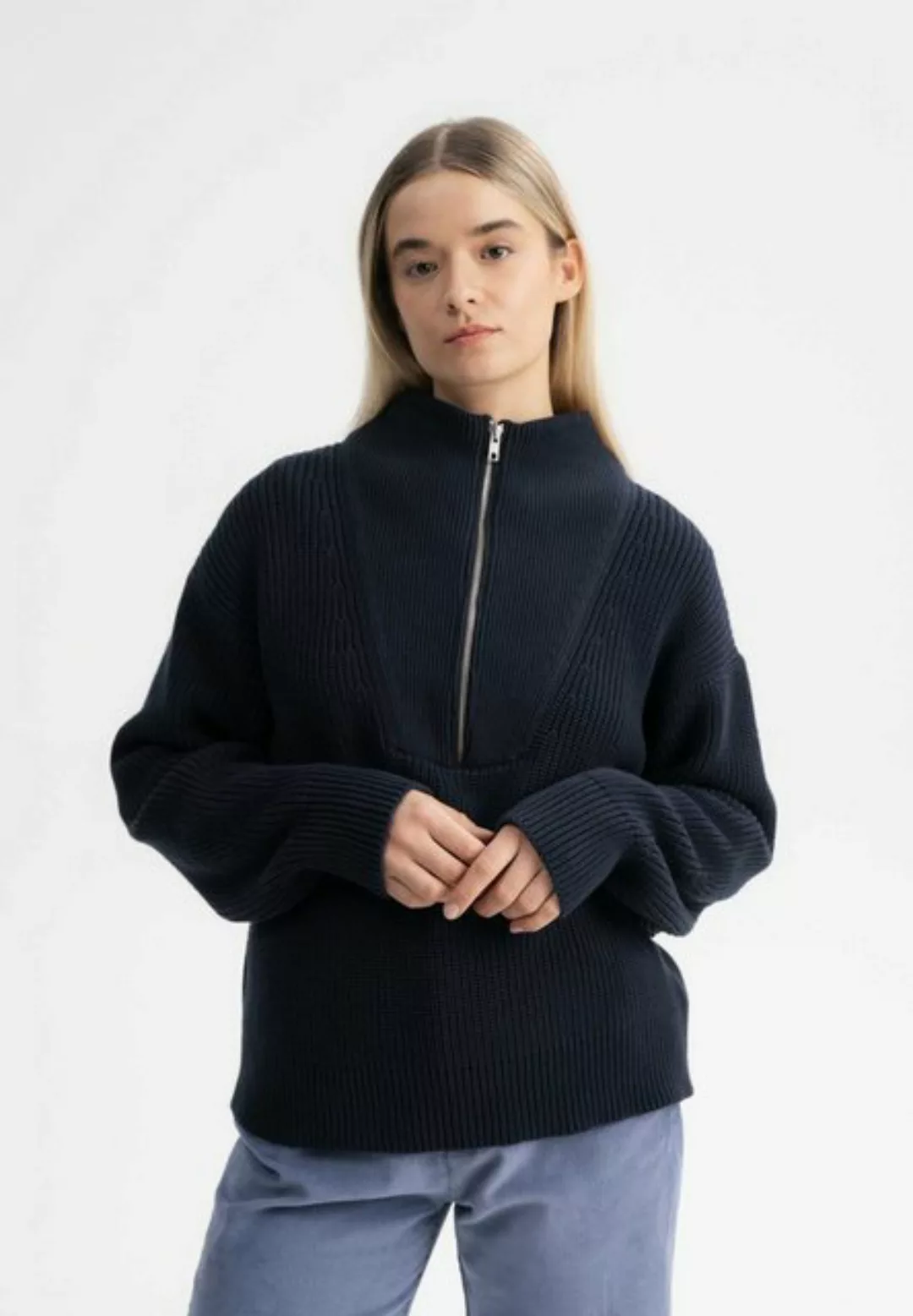 MELA Strickpullover Rippstrick Troyer KIMAYA günstig online kaufen