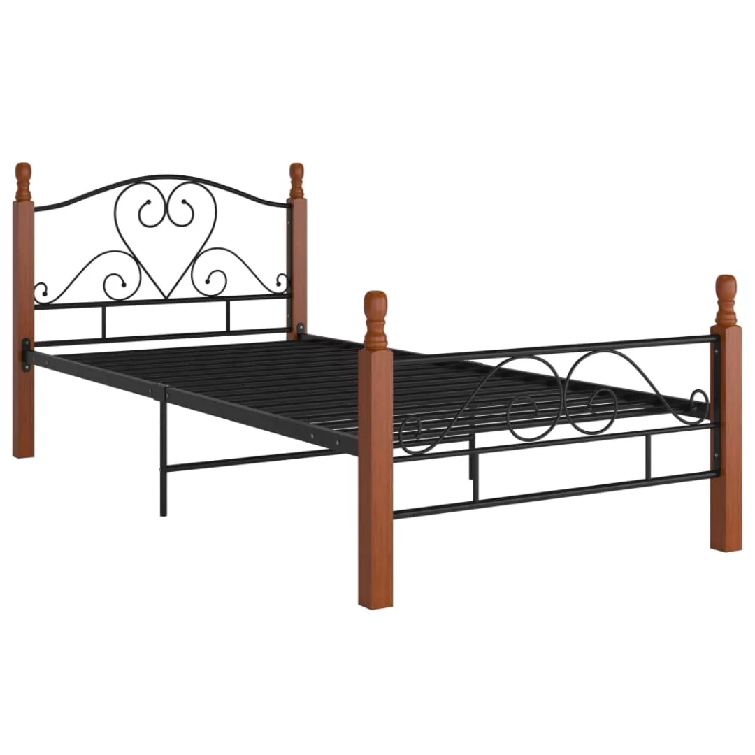 Bettgestell Schwarz Metall 90x200 Cm günstig online kaufen