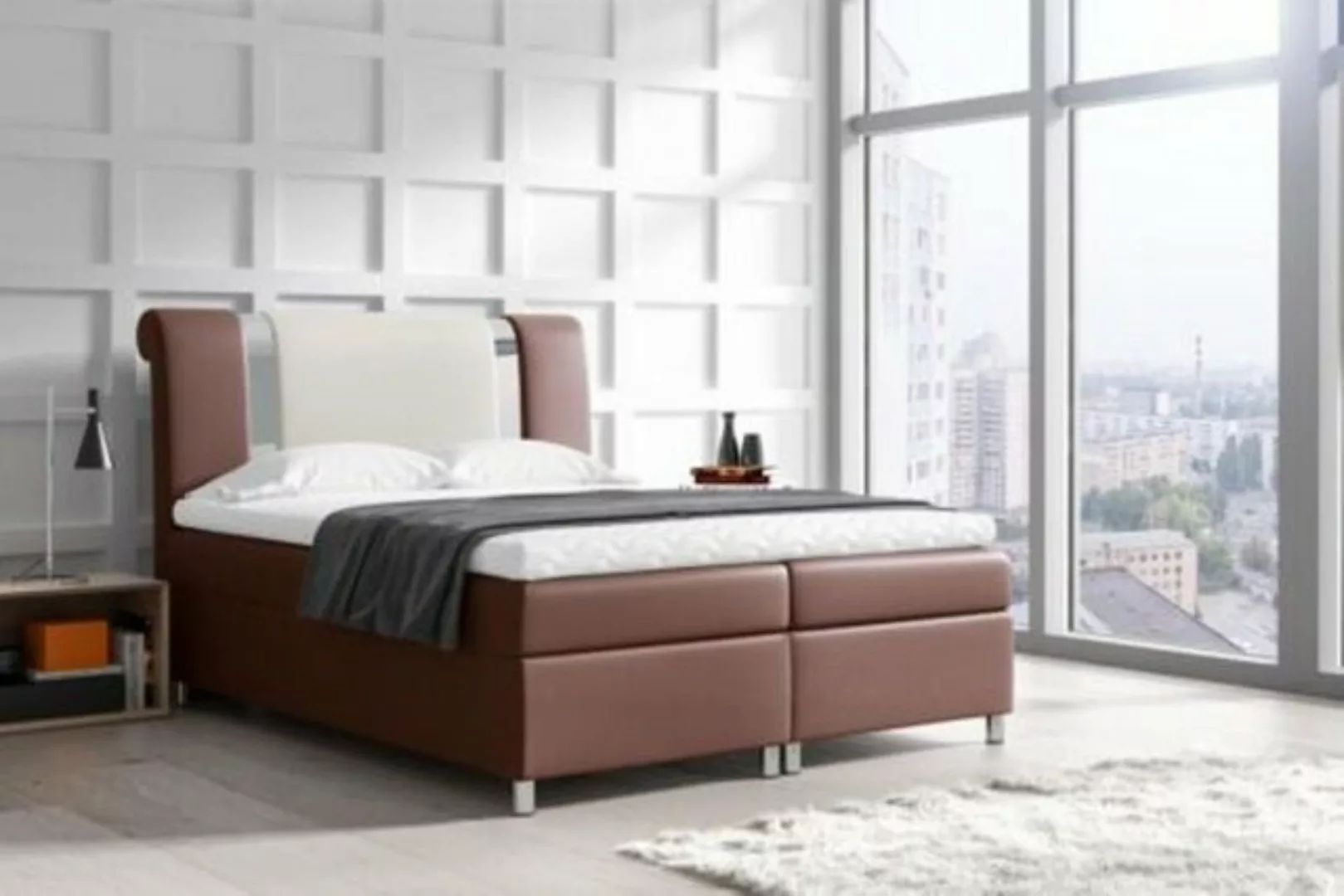 JVmoebel Bett, Bett mit Bettkasten Boxspring Betten Möbel Doppel 160x200 günstig online kaufen