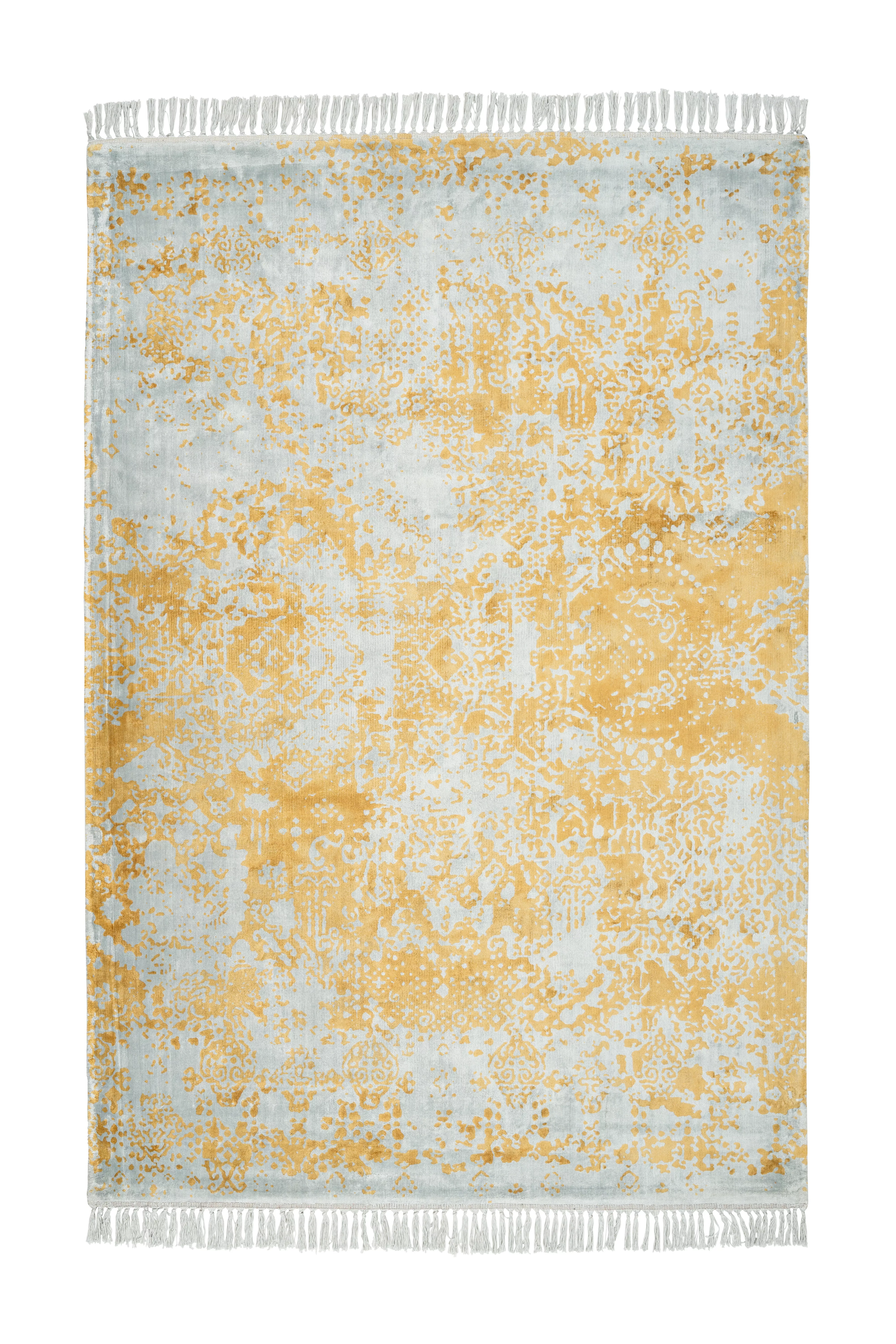 Padiro Flachflorteppich Dolce Vita 325 Grau / Gold 160cm X 230cm günstig online kaufen