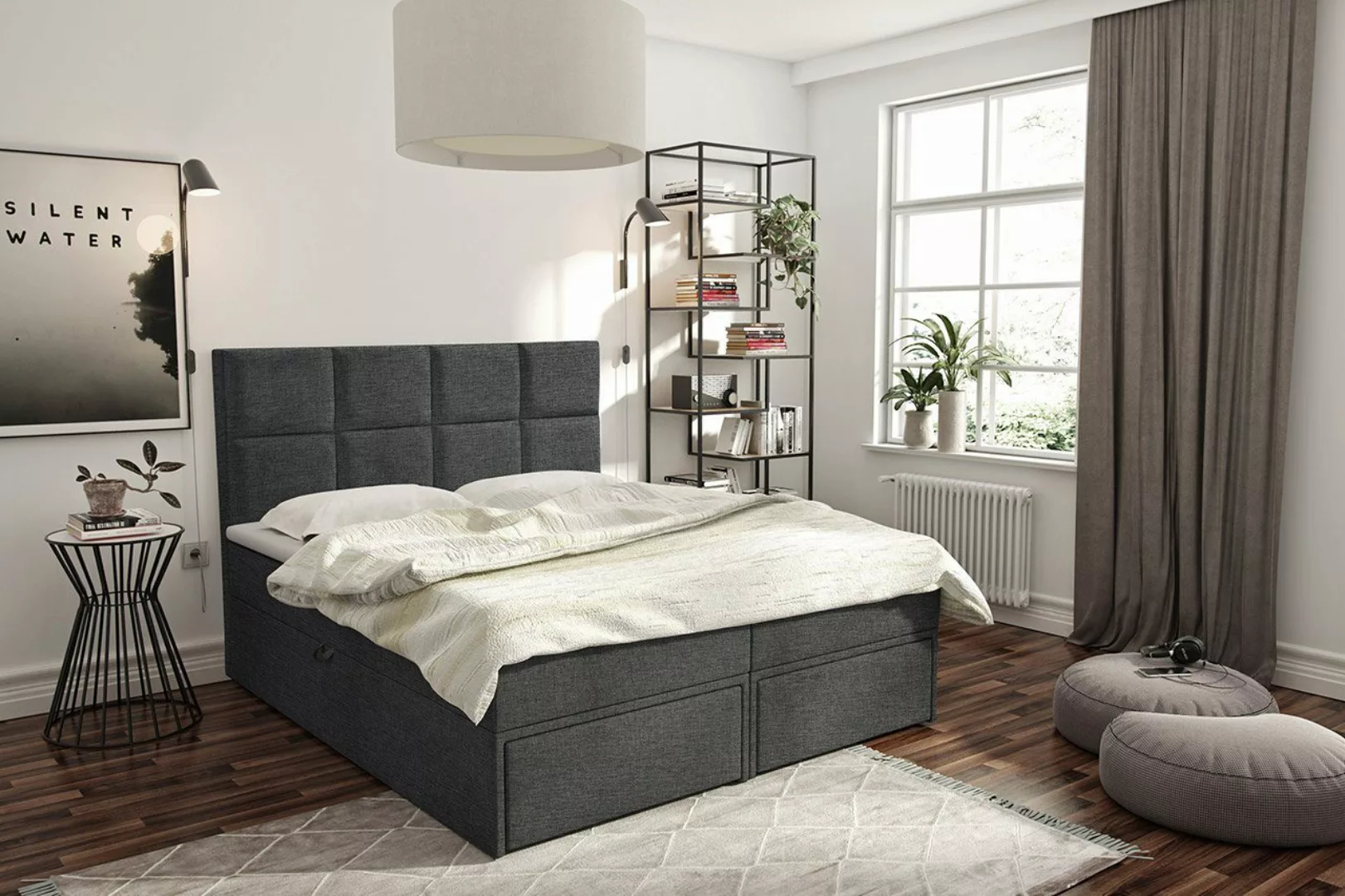 MIRJAN24 Boxspringbett Garda Lux I (mit zwei Bettkästen und zwei Bettschubl günstig online kaufen