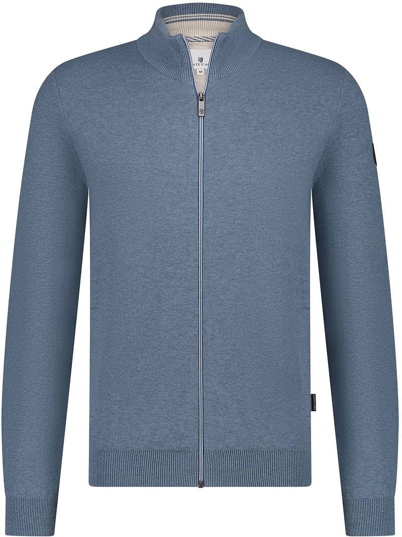 State Of Art Strickjacke Baumwolle Blau - Größe L günstig online kaufen