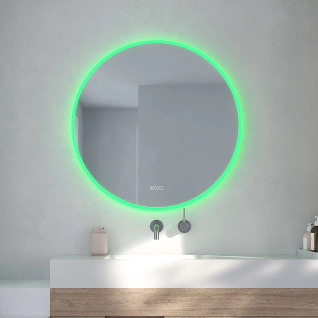 Loevschall Badspiegel "Johannesburg RGB Badezimmerspiegel, rund, Farbwechse günstig online kaufen