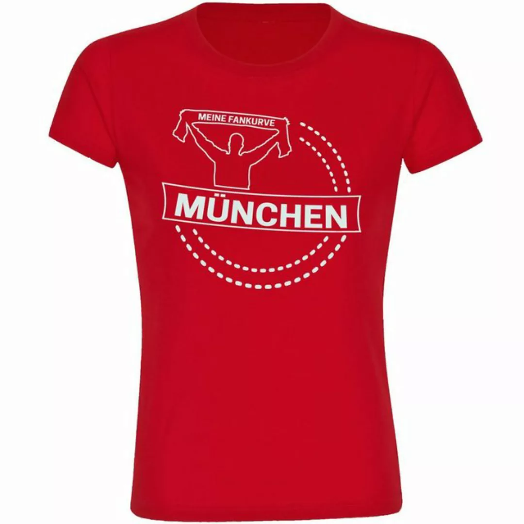 multifanshop T-Shirt Damen München rot - Meine Fankurve - Frauen günstig online kaufen