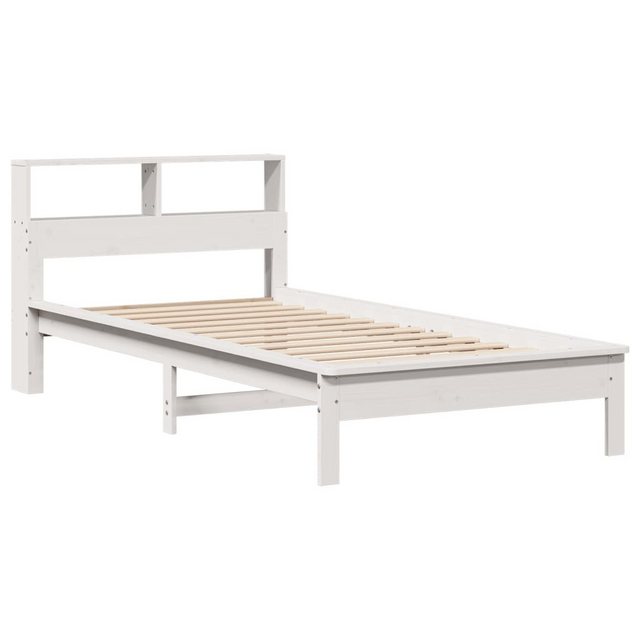 vidaXL Bett Massivholzbett mit Regal ohne Matratze Weiß 75x190 cm Kiefer günstig online kaufen