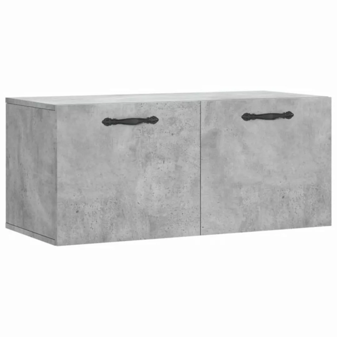 vidaXL Hängeschrank Wandschrank Betongrau 80x36,5x35 cm Holzwerkstoff (1-St günstig online kaufen