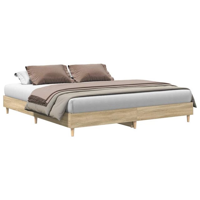 vidaXL Bett Bettgestell ohne Matratze Sonoma-Eiche 180x200 cm Holzwerkstoff günstig online kaufen