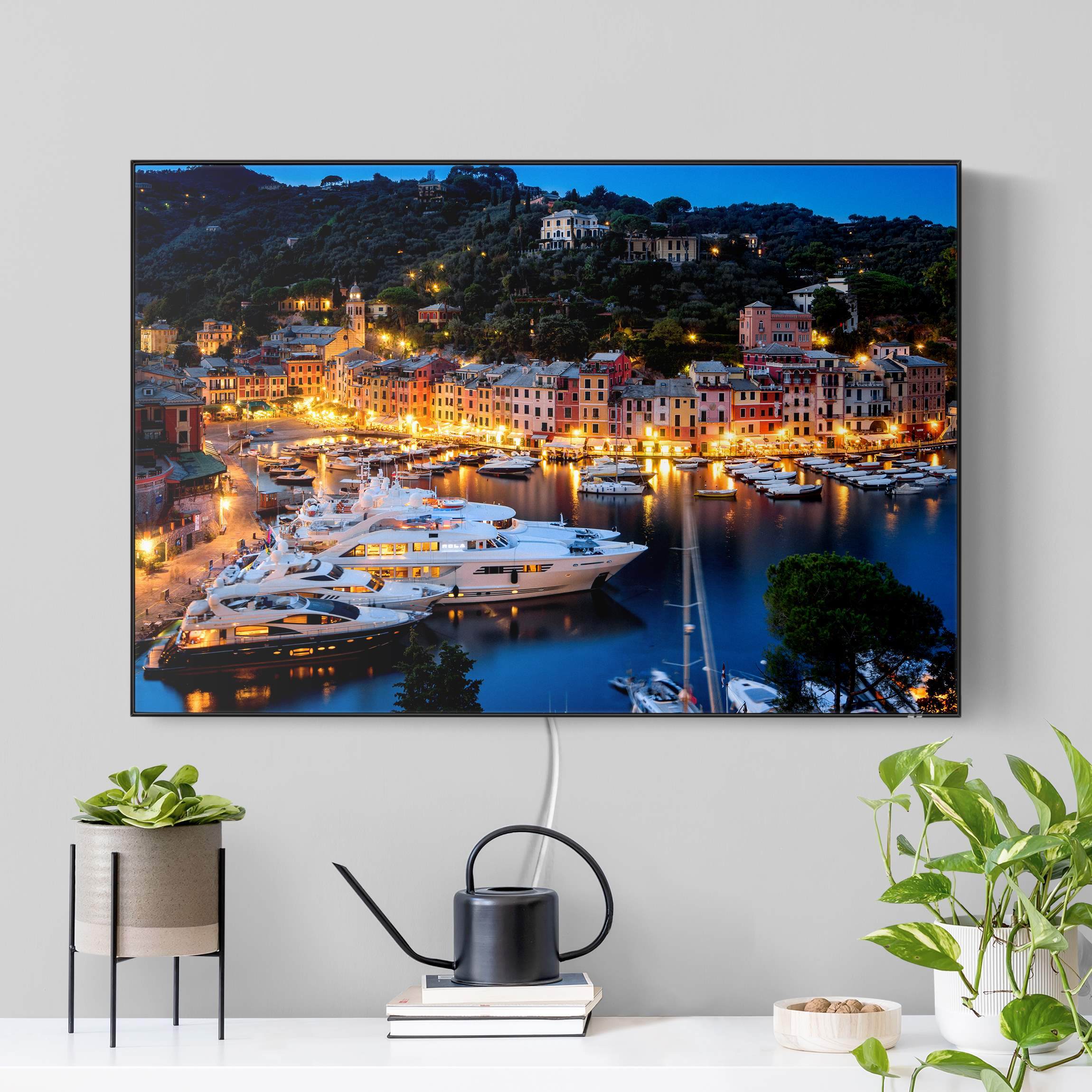 LED-Wechselbild Nacht im Hafen von Portofino günstig online kaufen