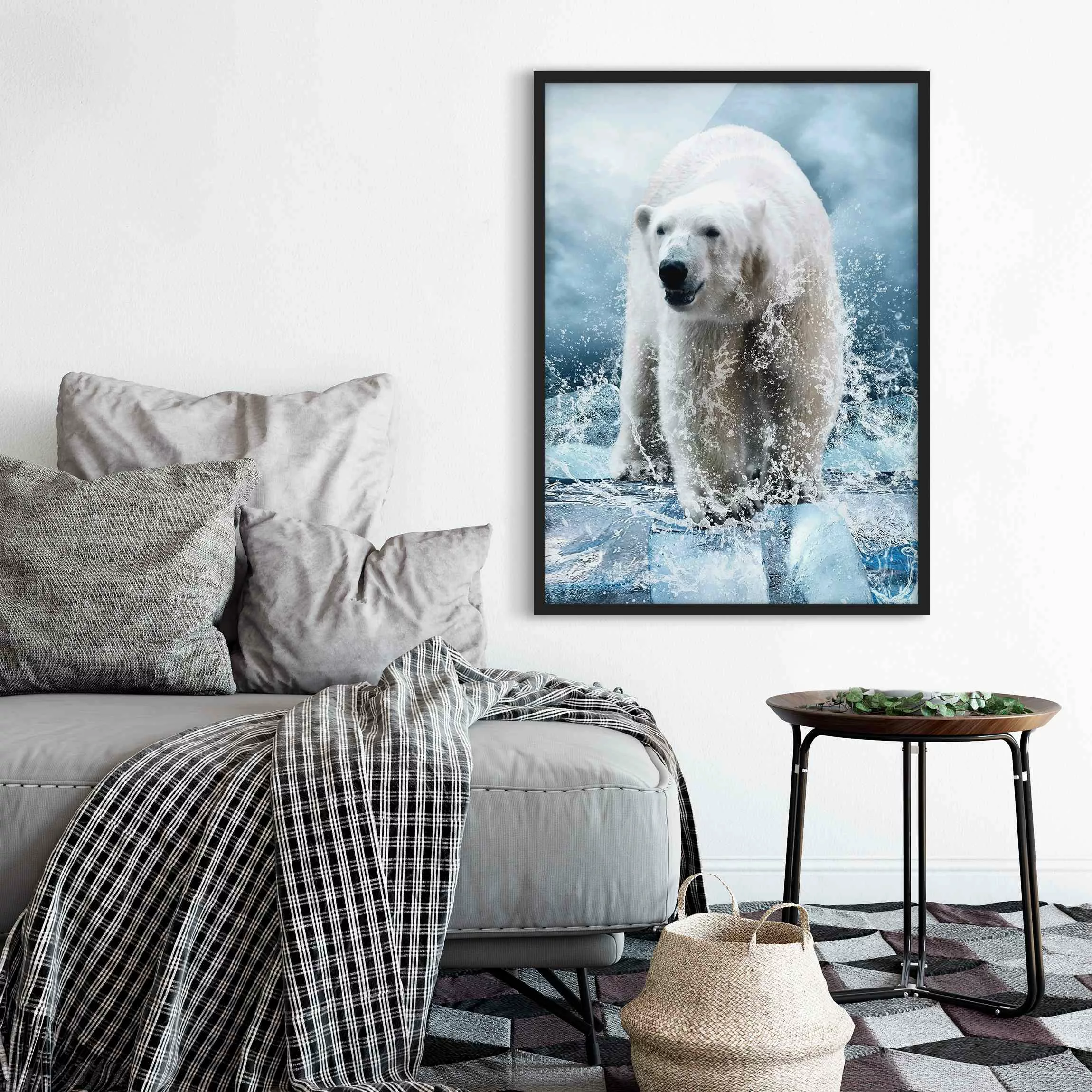 Bild mit Rahmen Tiere - Hochformat King of the North günstig online kaufen