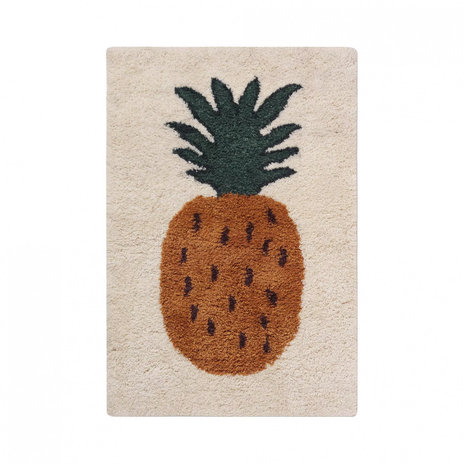 Fruiticana - Ananas Teppich / klein - handgewebt - Ferm Living - Gelb/Grün/ günstig online kaufen