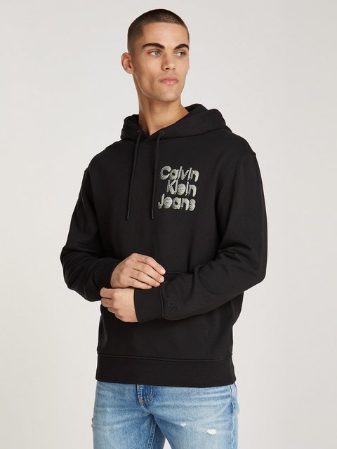 Calvin Klein Jeans Kapuzensweatshirt STACKED EUPHORIC LOGO HOODIE mit Logos günstig online kaufen