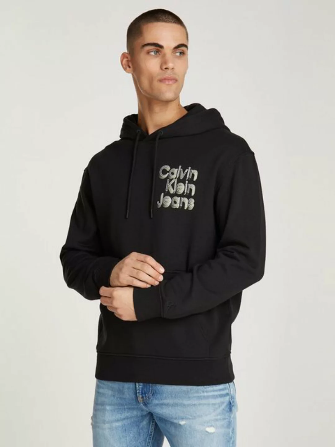 Calvin Klein Jeans Kapuzensweatshirt STACKED EUPHORIC LOGO HOODIE mit Logos günstig online kaufen