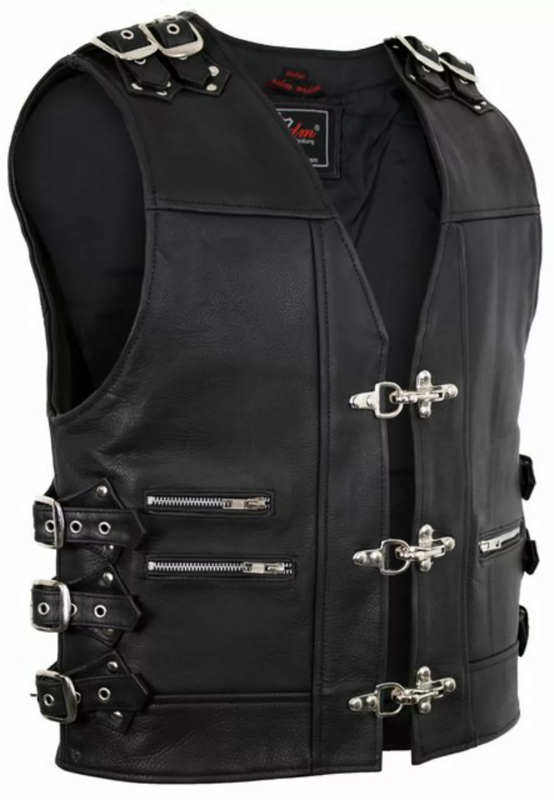 MDM Lederweste Herren Lederweste Biker Weste Kutte Lederkutte MDM9031 günstig online kaufen