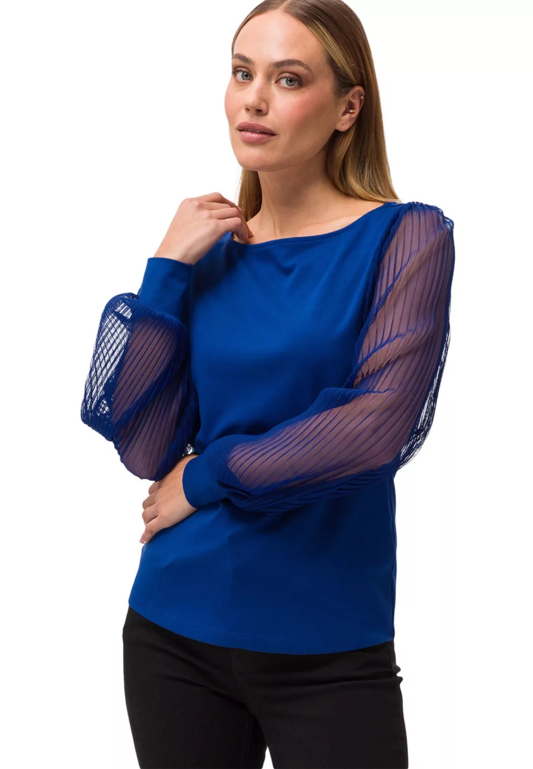 Zero 3/4-Arm-Shirt "zero Jerseyshirt mit Glitzereffekt", Plain/ohne Details günstig online kaufen