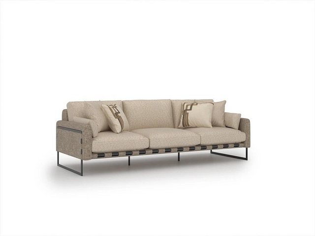 JVmoebel Sofa Dreisitzer Sofa Beige Polstermöbel Wohnzimmer Luxus Design, 1 günstig online kaufen