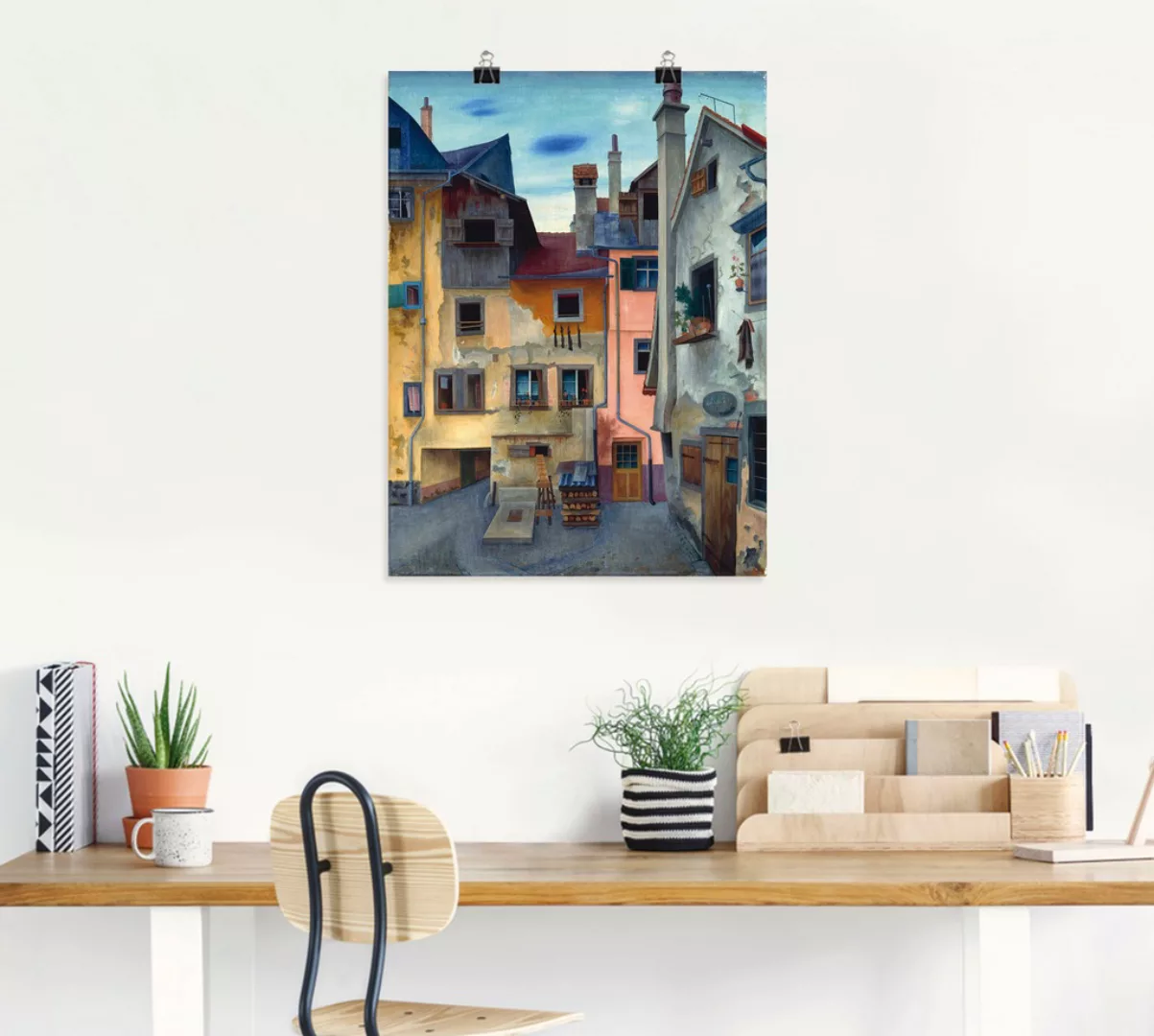 Artland Wandbild "Alte Häuser in Lindau", Fenster & Türen, (1 St.), als Lei günstig online kaufen