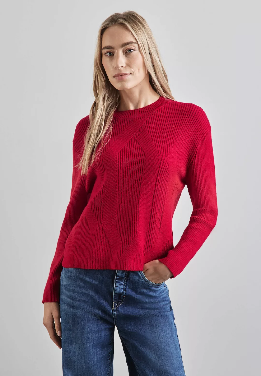 STREET ONE Strickpullover - Damen Strickpullover - Turtleneck, Langarm, Ang günstig online kaufen