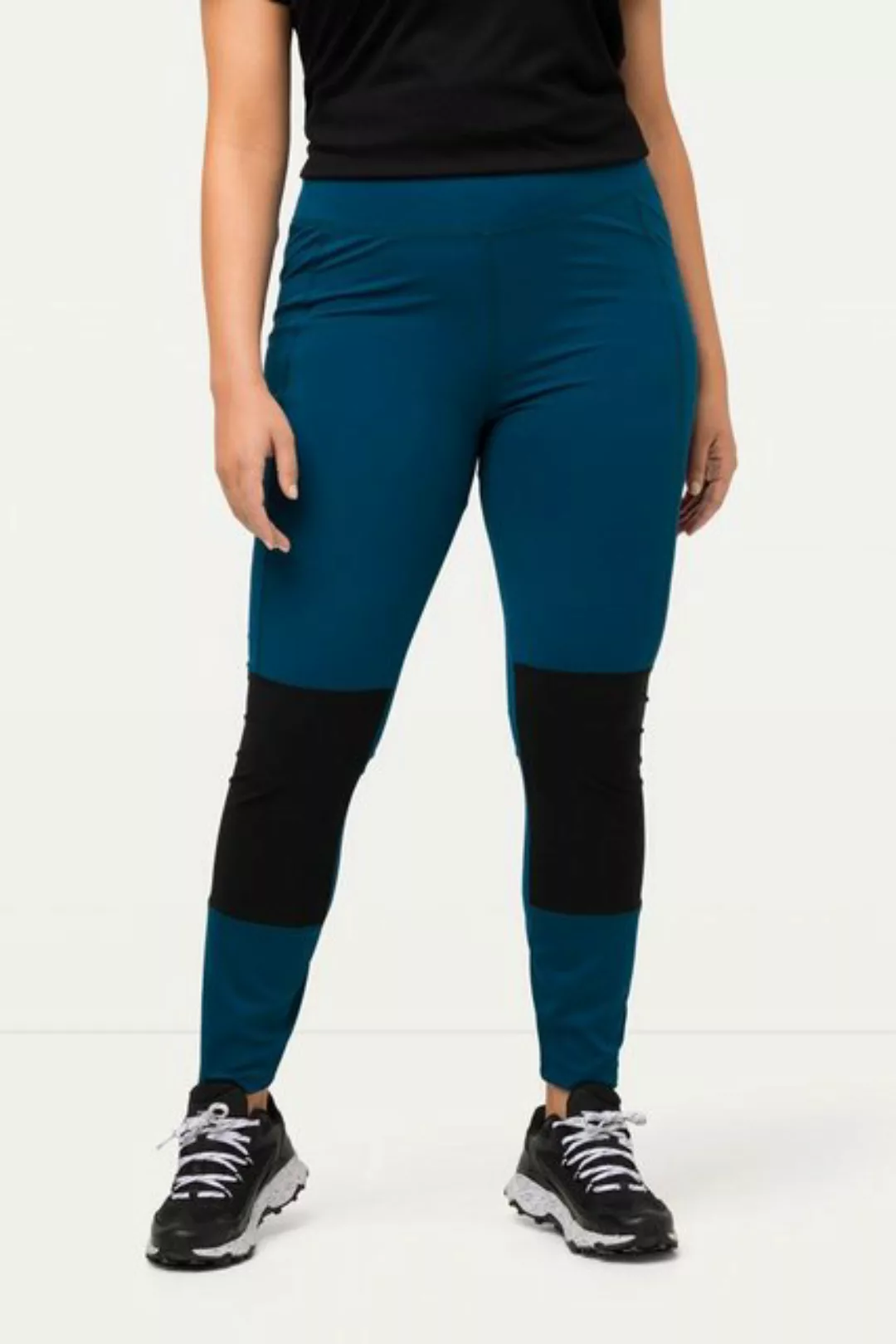 Ulla Popken Lederimitathose Wander-Leggings Zipptasche High Waist Elastikbu günstig online kaufen