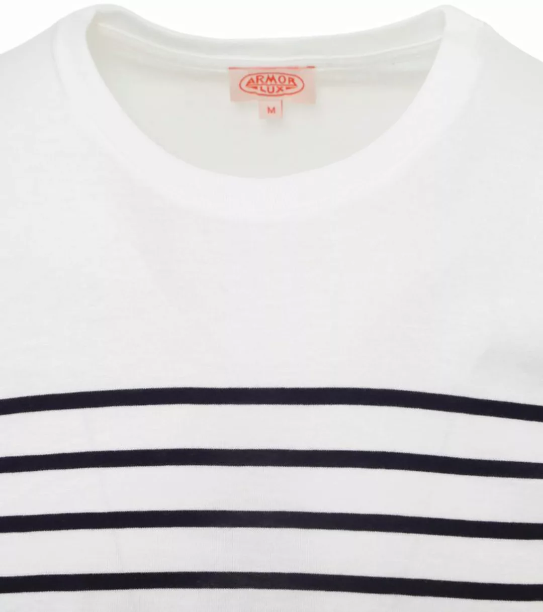 Armor-Lux Etel T-Shirt Streifen Weiß - Größe M günstig online kaufen