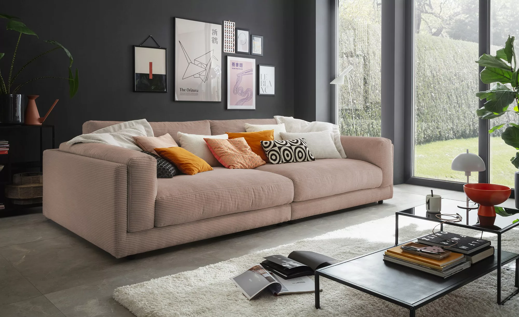Jette Home Big Sofa aus Cord Roomy ¦ beige ¦ Maße (cm): B: 294 H: 85 T: 150 günstig online kaufen