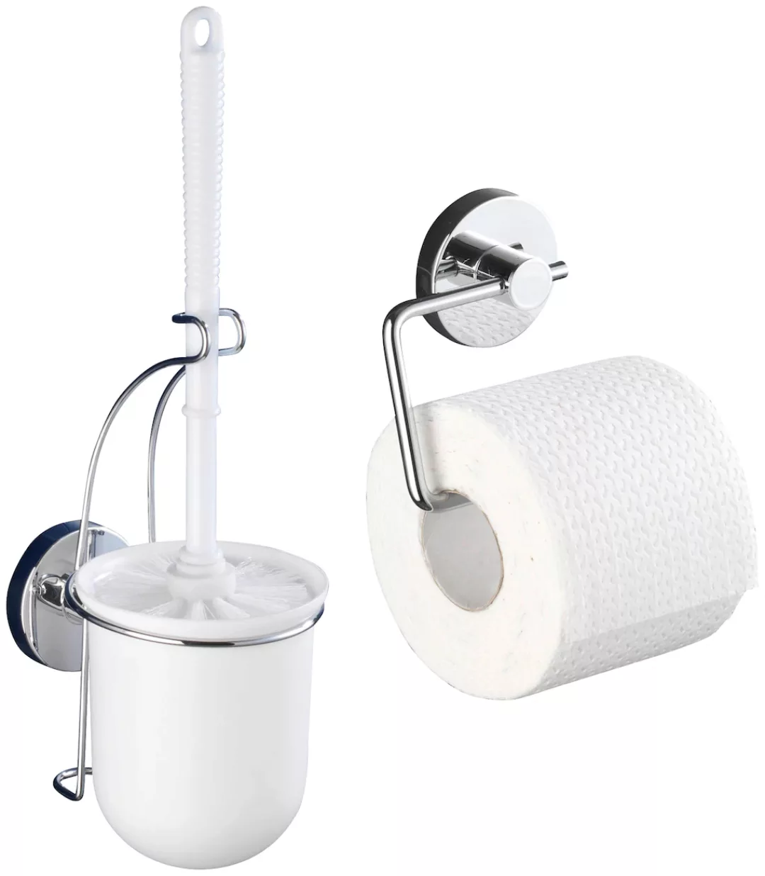 WENKO Vacuum-Loc® Toi.papierh.+WC Garn. Milazzo, Befestigen ohne bohren sil günstig online kaufen