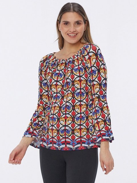 atinka Carmenshirt Schlupfbluse mit Allover Muster günstig online kaufen