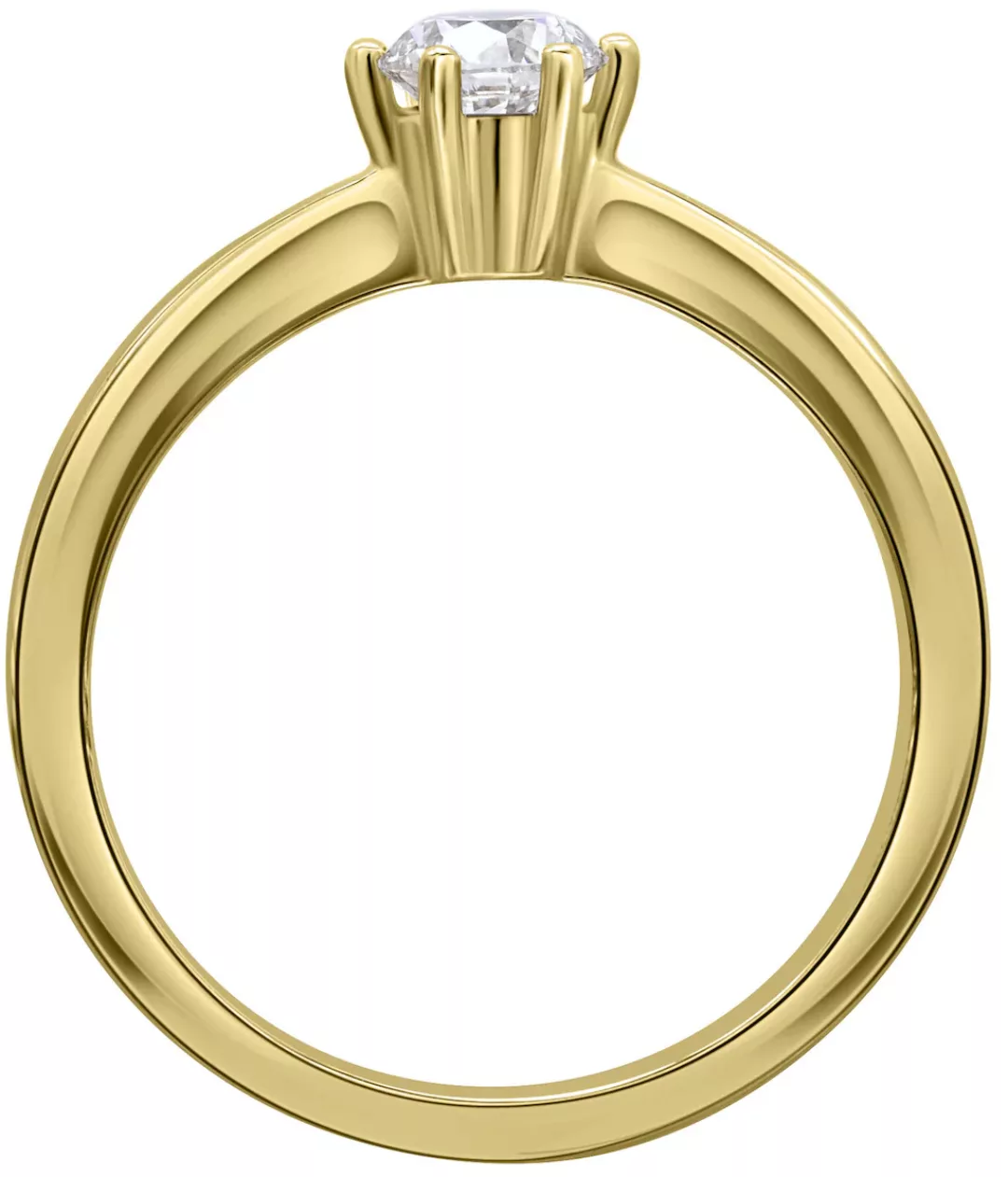 ONE ELEMENT Diamantring "0.15 ct Diamant Brillant Ring aus 750 Gelbgold", D günstig online kaufen