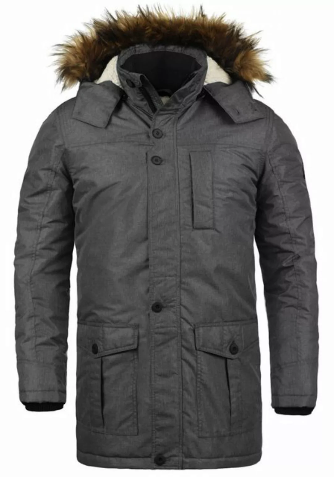 !Solid Winterjacke SDOctavus lange Jacke mit abnehmbarer Kapuze und Kunstfe günstig online kaufen