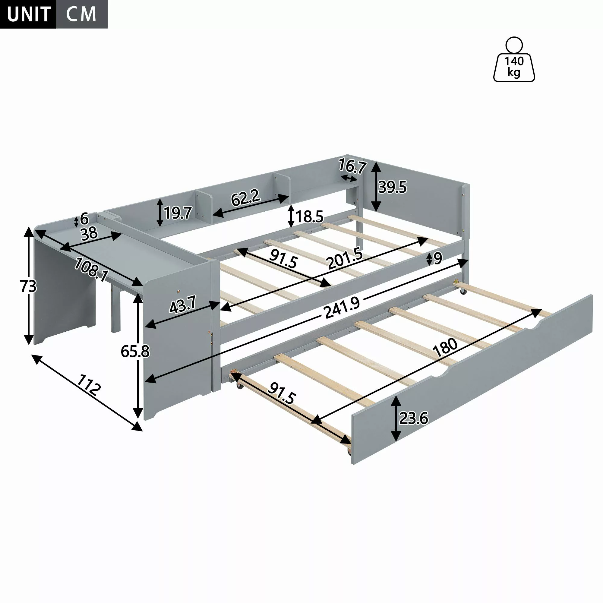 TavilaEcon Kinderbett Flachbett Holzbett aus Kiefer günstig online kaufen