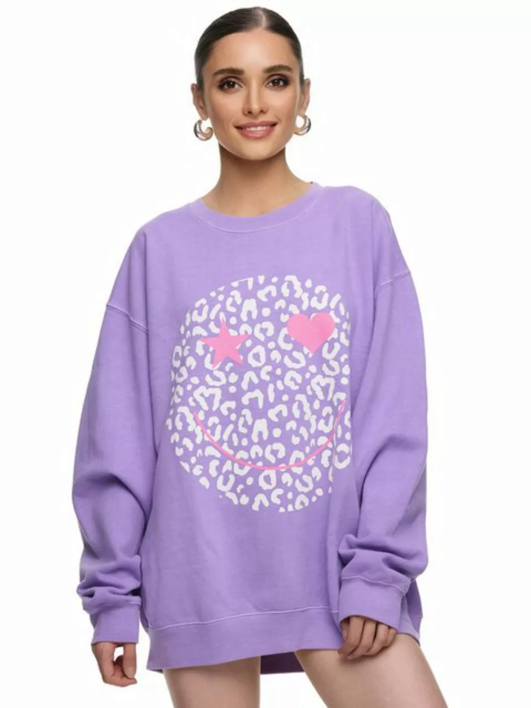 Worldclassca Sweatshirt Worldclassca Oversized Sweatshirt Happy Love Print günstig online kaufen