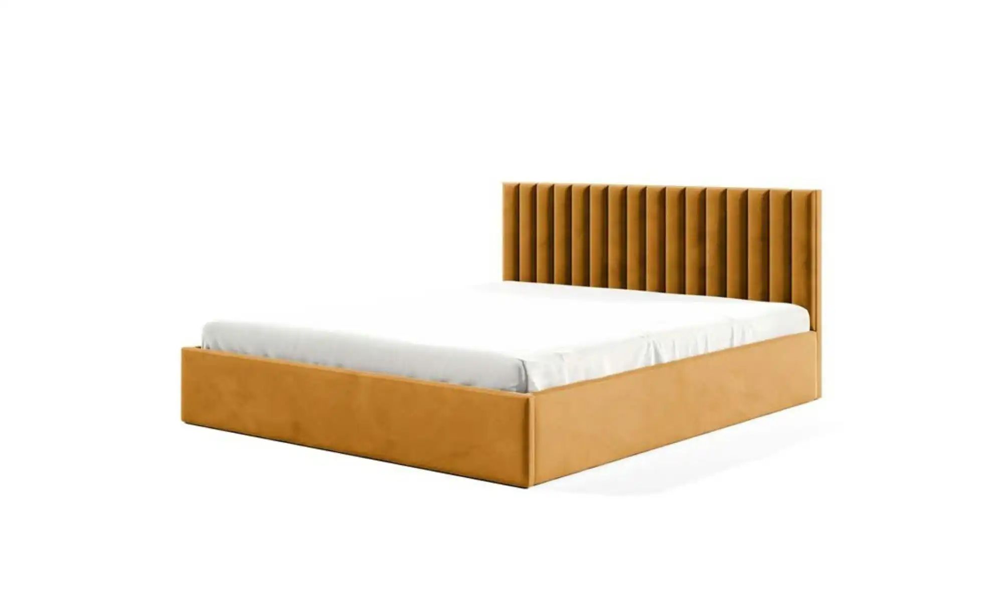 Polsterbett mit Bettkasten Fame ¦ gelb ¦ Maße (cm): B: 129 H: 85 Betten > P günstig online kaufen