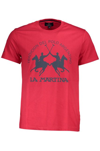 La Martina T-Shirt Stylisches rotes Herren Kurzarm T-Shirt mit Druck günstig online kaufen