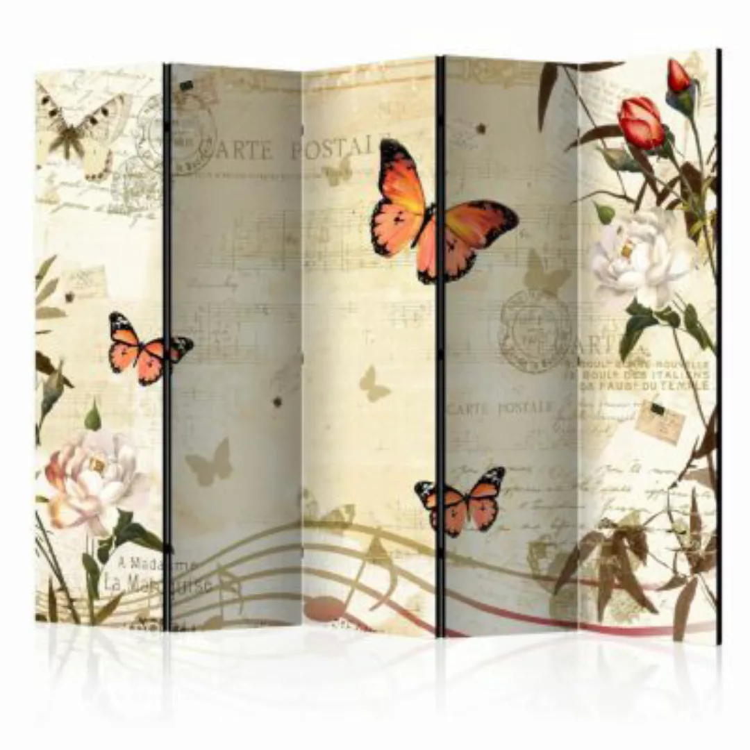 artgeist Paravent Melodies of butterflies II [Room Dividers] mehrfarbig Gr. günstig online kaufen