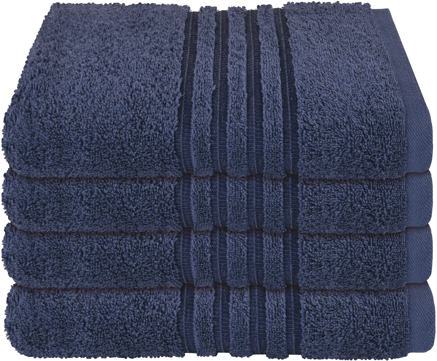 SCHIESSER Frottier-Set Milano, 4x Handtuch dunkelblau günstig online kaufen
