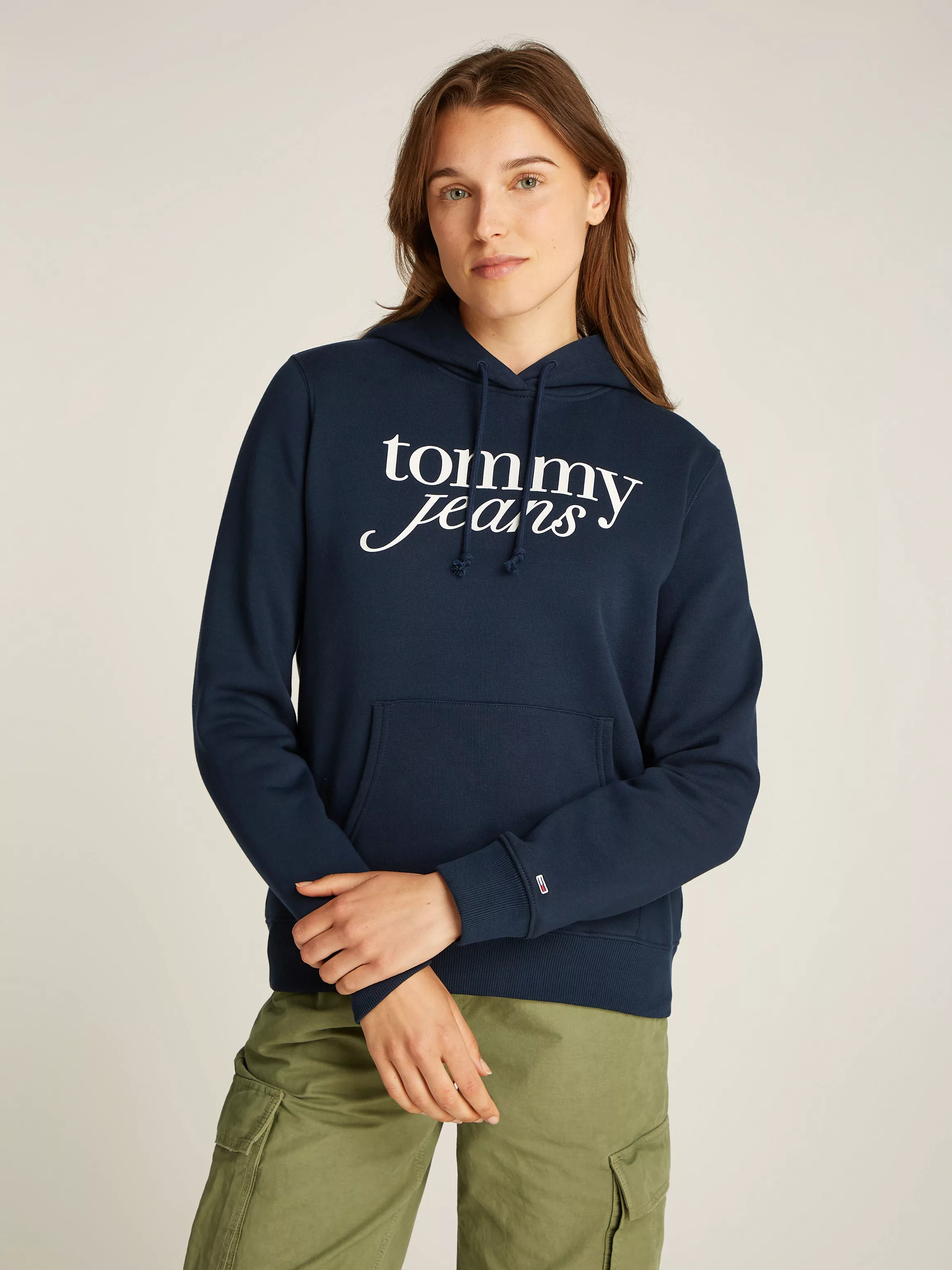 Tommy Jeans Curve Kapuzensweatshirt "TJW REG ESS LOGO HOODIE EXT", in Große günstig online kaufen