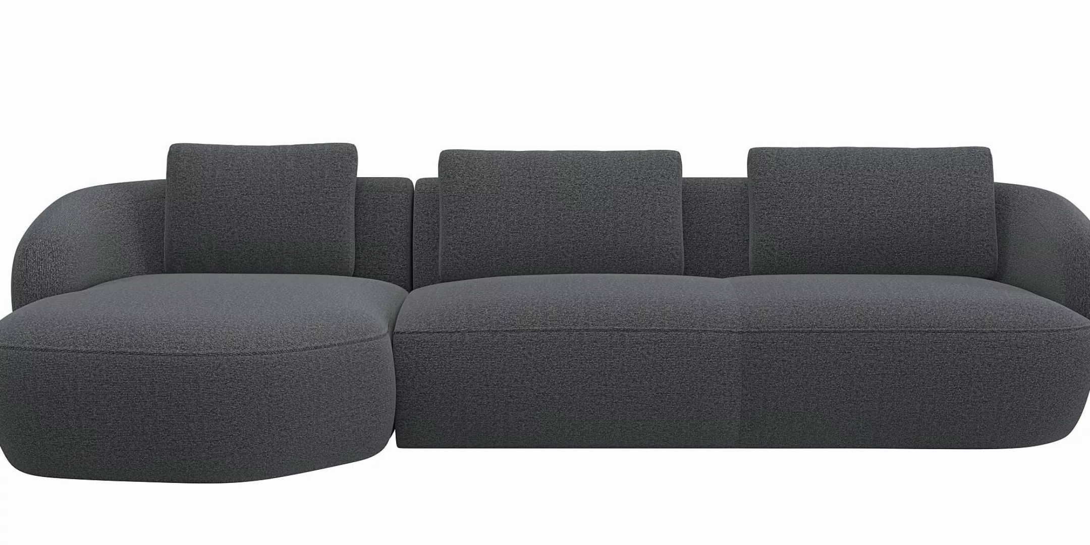 FLEXLUX Wohnlandschaft "Torino, rund, L-Form, Sofa-Ecke mit Recamiere, Long günstig online kaufen