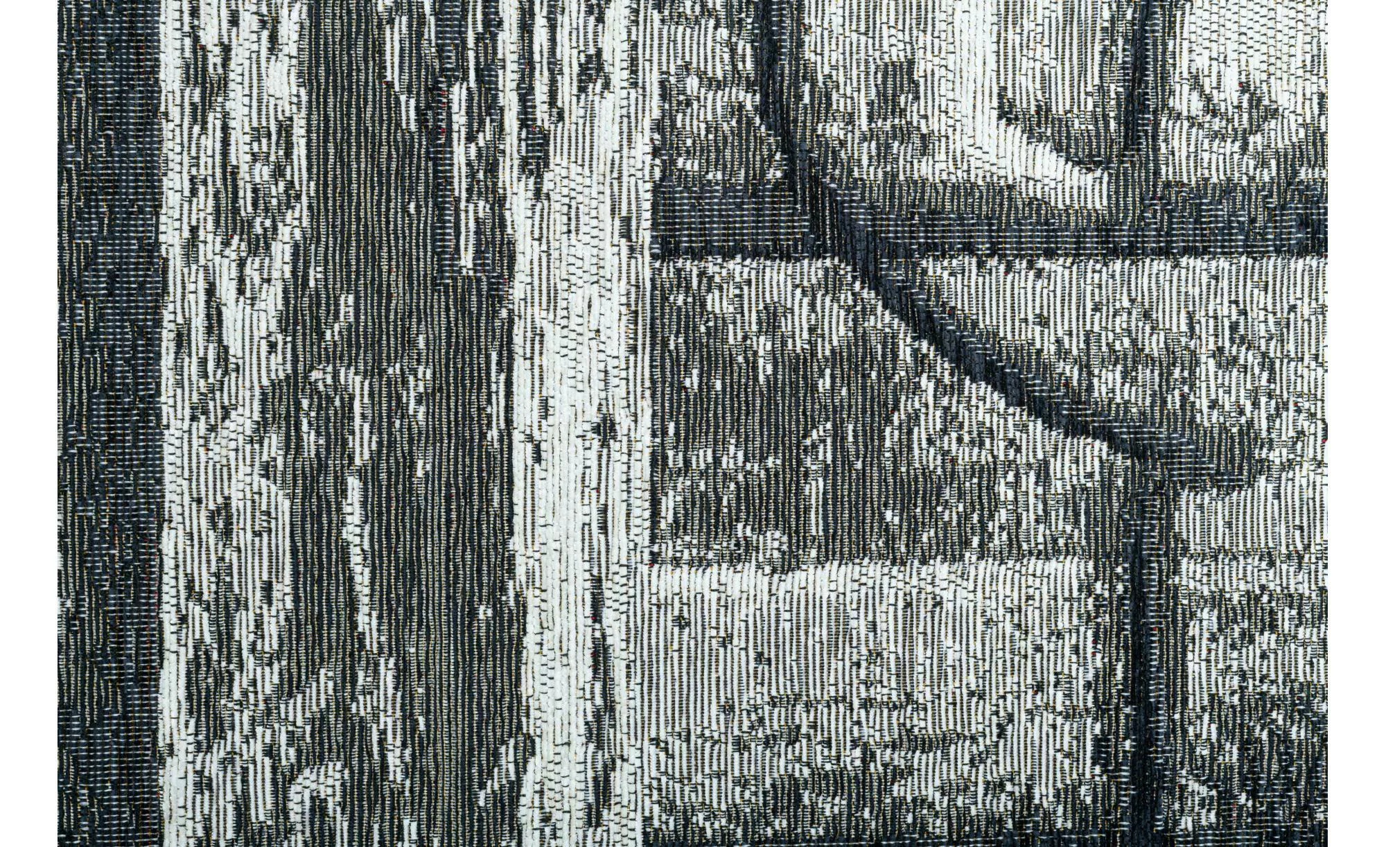 Sansibar Teppich »Keitum 010«, rund, Flachgewebe, modernes Holz Design, Mot günstig online kaufen