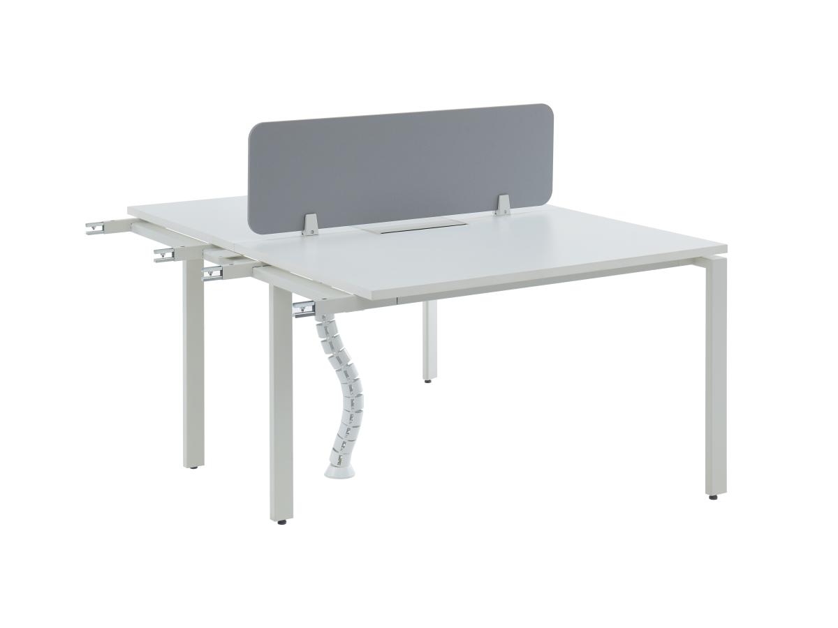 Anbauelement Schreibtisch Bench - Tisch für 2 Personen + Trennwand - L 120 günstig online kaufen